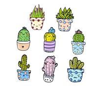 Beaupretty 8 piezas Broches de Cactus de Aleación Delicados y Adorables Conjunto Diseño Cartoon Accesorios Ligeros y Duraderos para Ropa y Mochilas