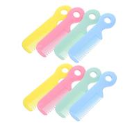 Beaupretty 8 Piezas Cepillo Peine Niña Cerdas Redondeadas Masajeador Suave para Recién Nacidos y Cuidado Delicado del Cabelludo Rosa Azul Verde