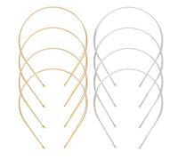 Beaupretty 8 Piezas Cintas Metálicas Capas para Mujeres y Niñas Diademas Doradas y Plateadas Elegantes Accesorios de Versátiles para Diario y