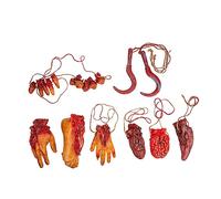 Beaupretty 8 Piezas Decoraciones de Halloween de Partes del Cuerpo Cortadas Accesorios Escalofriantes para Fiestas Propuestas de Broma para Cocina Baño y Jardín