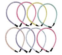 Beaupretty 8 Piezas Diadema De Colores Diademas Brillantina Venda Elástico Señoras Bandas Chicas Cabello Aro De Pelo De Lentejuelas Diadema De Lentejuelas Banda De Pelo
