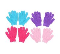 Beaupretty 8 piezas Guantes Exfoliantes de Baño Guantes de Ducha para Exfoliación y Limpieza Profunda de Muerta para Mano Cuerpo Completo Color Aleatorio Color Aleatorio