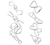 Beaupretty 8 Piezas Juguete de Metal para Desbloquear Puzzles de Ingenio Educativos para Estimula Lógico Resolución de Problemas