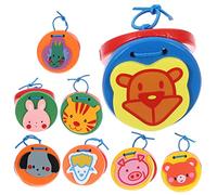 Beaupretty 8 Piezas Juguete Musical Infantil de Madera con Instrumentos de Percusión para Animales de Dibujos Animados Iniciación para Bebés