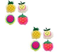Beaupretty 8piezas Bolas De Baño Coloridas De Frutas De Esponjas Exfoliantes De Malla Para Piña Sandía Manzana Fresa Suaves y Duraderas Para Relajación y Limpieza Corporal