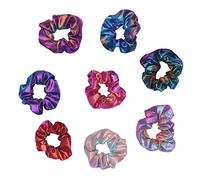 Beaupretty 8piezas Doble Color Para Niña Elástica Cordón Creativo De Gomas Pelo Extensible Coletero Para Mujer y Niña Para Fiesta o Diario