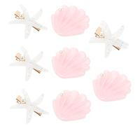 Beaupretty 8piezas Horquilla De Estrella De Mar Pinzas Pelo Forma Océano Accesorios Pelo De Sirena Herramientas Para Peinar El Cabello