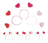 Beaupretty 9 Piezas Diademas de Corazones con Purpurina para San Valentín Accesorios Flexibles para Fiesta y Disfraces para Bodas Cumpleaños y Eventos Festivos