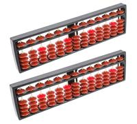 Beaupretty Ábaco Educativo Infantil 13 Barras 5 Cuentas Plástico Marrón 2 Unidades para Estudiantes Cálculo Mental Desarrollo Numérico Jardín Infantil