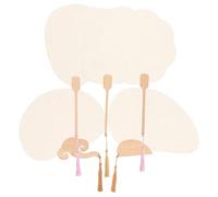 Beaupretty Abanicos Redondos de Papel para Dibujar DIY 5 Unidades Abanicos Chinos para Manualidades de Pintura Infantil sin Estampado para Graffiti y Arte Creativo Color Color Aleatorio