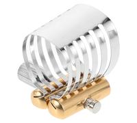 Beaupretty Abrazadera de Boquilla para Saxofón Inoxidable con Tornillos de Sujeción Segura y para Práctica y Presentaciones Directo