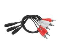 Beaupretty Adaptador de Audio 3,5 Mm Macho a Doble Conector de Audio Macho, Cable Estéreo Hembra de 6 Pulgadas, 3 Unidades, para Conexión de Altavoces y Auriculares en TV y Dispositivos