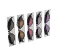 Beaupretty Adhesivos para Pestañas de Maquillaje para Mujeres, 5 Pares con Diseño Compacto y Material Pvc para Retoques y Viajes con Doble Funcionalidad y Fijación Fiable