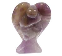 Beaupretty Adorno Ángel Cristal Ángel Modelo Estatua Del Ángel Sanador Mini Cristales Cristal Para Mujer Regalo Mujer Monumento Antiguo Escritorio Púrpura Piedra Ojo Tigre