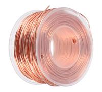 Beaupretty Alambre de Cobre para Manualidades y Jardinería, Rendimiento Estable, Portátil, Rollo de 40m para Electrocultivo y Soporte de Plantas