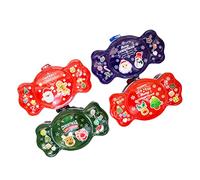 Beaupretty Alcancía Forma de Tarro de Dulces Caja de Navidad y Caja de Obsequio Material de Hojalata de Golosinas de Almacenamiento para Decorar Casa Temporada de Estilo Aleatorio