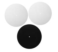 Beaupretty Alfombrillas para Tocadiscos de Vinilo de 12 Pulgadas, Set de 3 Piezas 2 de Fieltro de 3 Mm en Color Claro y 1 Negra, Almohadillas Antiestáticas para Reducción de Ruido