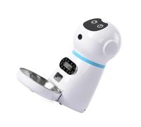 Beaupretty Alimentador Inteligente para Mascotas con Voz y Temporizador Digital, Dispensador Automático de Comida 3.5l de Acero Inoxidable, Comedero Temporizado para Gatos y Perros Hogar