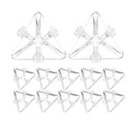 Beaupretty Alta Transparencia Soportes de Esquina Triangulares de Acrílico Transparente 12 y Diseño Simple para Vitrinas y Exhibiciones para Uso en y Tiendas