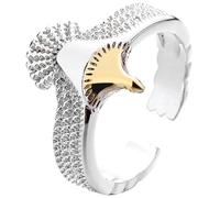 Beaupretty Anillo De Dedo De Águila Vintage Punk Unisex, Anillo De Moda Apilable, Acabado Blanco Platino, Decoración Para Mujer, Estilo Retro, Tamaño Ajustable