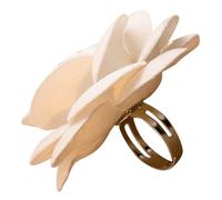 Beaupretty Anillo Floral De Tela Delicado Para Mujer, Diseño Femenino Vintage, Joyería Ligera y Ajustable, Adecuado Como Obsequio Romántico Para Uso Diario y Ocasiones Obsequios