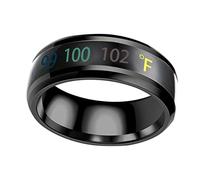 Beaupretty Anillo Inteligente para Parejas Indicador de Temperatura Acero de Titanio Anillo Chic Joyería Duradera y Práctica para y Compromisos Color