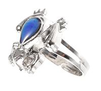 Beaupretty anillo termocrómico inquietos llave dedo anillo de mujer que cambia de color anillos de rana para mujer anillos extraños anillos ajustables joyería de rana aleación