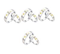 Beaupretty Anillos De Ajustables Joyería Premium Para Celebraciones Románticas 2 Piezas X 4