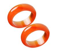 Beaupretty Anillos De Cornalina y Ágata Para Pareja, Anillo De Promesa De Piedra Natural, Joyería Bohemia Ligera Para Mujer y Hombre, 16-18 Mm, Obsequio Para Bodas y Compromiso