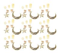 Beaupretty Anillos de Trenza Metálicos Dorados 90 Piezas Colgantes de Luna y Estrella para Rastas Pinzas Pelo Rastas Accesorios para Peinados y Fiestas Decoración Cabello