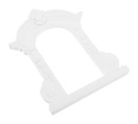 Beaupretty Arco Floral Miniatura Estilo para Casa de Muñecas Decoración DIY Boda Miniatura Accesorio Artesanal para Jardín de Hadas Puerta Pequeña Blanca