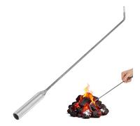 Beaupretty Atizador para Barbacoa al Aire Libre y Cocina de Chimenea de Hierro Plata Versátil y Práctico Herramienta Resistente y Chimenea Exterior para Fogata