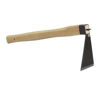 Beaupretty Azada de Jardinería Pequeña Mango de Madera y Hoja de Acero para Airear y Desherbar, Herramienta Manual Práctica para Jardín y Huerto