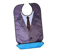 Beaupretty Babero para Adultos con Diseño de Traje Babero de Cuello Pierna para Hombres Paño para Eructar Reutilizable Protección Práctica para Personas Mayores