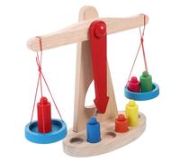 Beaupretty Balanzas de Madera para Juguete Educativo Montessori para Desarrollo Temprano Estabilidad y Durabilidad para Aprendizaje de Matemáticas y Coordinación Manual