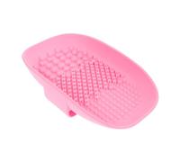 Beaupretty bandeja de limpieza bol manejar hacer cerda estera fregar quit de maquillaje limpiador de maquillaje cepillo para enjuagar almohadilla de limpieza de cepillos gel de sílice rosa