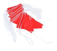Beaupretty Banderines Triangulares Rojos Reflectantes 30 M Impermeables para Señalización Vial y Seguridad en Obras Industriales Alta Visibilidad y Uso Multipropósito