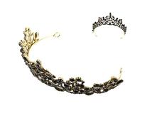 Beaupretty barroca tiara nupcial accesorios para el cabello de la novia tiara de novia tiaras barrocas novia barroca mujer diadema de boda tocados de novia aleación Black