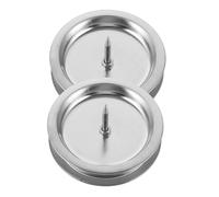 Beaupretty Base Quemador de Moxa de Acero Inoxidable Diseño Desmontable y Bandeja Redonda Fácil de Limpiar, Paquete de 2 Piezas para Moxibustión y Uso en Terapias Alternativas