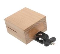 Beaupretty Bloque de Percusión de Madera Maciza Instrumento de Mano Portátil con Campana de Vaca Cuadrada para Banda Práctica y Conjunto de Batería Tono Resonante y Diseño Robusto