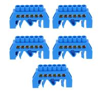 Beaupretty Bloque de Terminales de Cobre Pack de 5 Diseño de Orificio para Línea Cero y Resistencia a Alta Temperatura, Conector de Barra Tierra para Sistemas Residenciales E Industriales