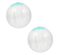 Beaupretty Bolas de Ejercicio para Hámster y Erizo 2piezas de Plástico Azul, Juguetes Interactivos para Correr y Diversión en Suministros para Mascotas
