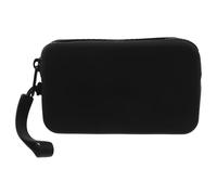 Beaupretty Bolsa de Maquillaje de Silicona Negra Estuche Cuadrado Pequeño y Portátil para Viaje Cremallera Organizador Compacto para Cosméticos y Accesorios de Belleza