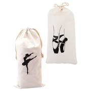 Beaupretty Bolsa para Zapatos de Ballet Cordón Set 2 Unidades Organizador Ligero para Zapatillas de Ballet Diseño Resistente y Práctico para Escuela Gimnasio y Viajes