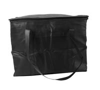 Beaupretty Bolsa Térmica para Compras Cremallera Bolsa de Almuerzo Aislada Reutilizable de Non-woven Aluminio Negra para Picnic y Conservación de Alimentos Frescos