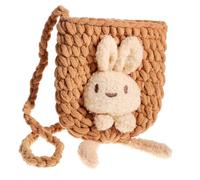 Beaupretty Bolso Bandolera de Conejo para Niñas Diseño Kawaii de 3D Tejido de Lana, Poliéster Resistente, Monedero Práctico, Capacidad Suficiente para Viaje y Fiestas Infantiles