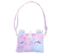 Beaupretty Bolso Bandolera De Peluche Unicornio Multifuncional para Niñas Bolso De Hombro Pequeño para Uso Diario y Salida Color