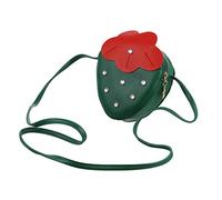 Beaupretty Bolso Bandolera Infantil de PU con Diseño de Fresa Correa Ancha y Colores Bolso Cruzado Resistente y Moderno para Niñas