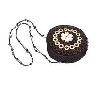 Beaupretty Bolso Bandolera Mano con Caparazón de Monedero Boho para Cambio y Cosméticos Cartera Cruzada para Lápiz Labial y Almacenamiento de Tarjetas Diseño Étnico y Resistente para Diario