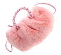 Beaupretty Bolso Bandolera Mujer de Peluche Rosa Bolso Cubo Portátil Invierno para Diario y